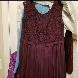 Davids bridal plum dress